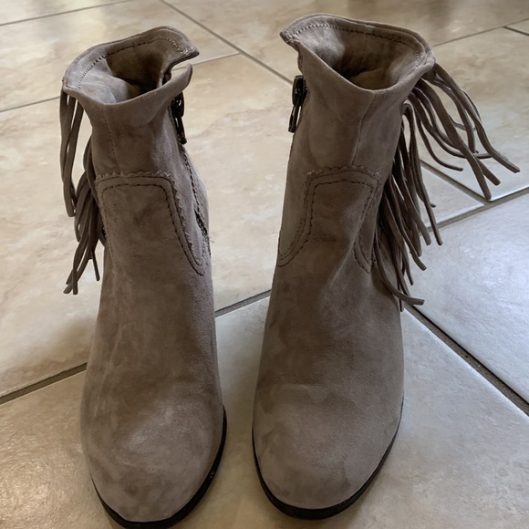 Sam Edelman Gray Suede Booties Size 7 - Picture 2 of 12
